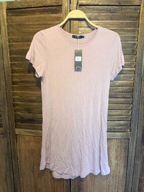 Yala Betsy Short Sleeve Fitted Bamboo Nightshirt Lotus Pink